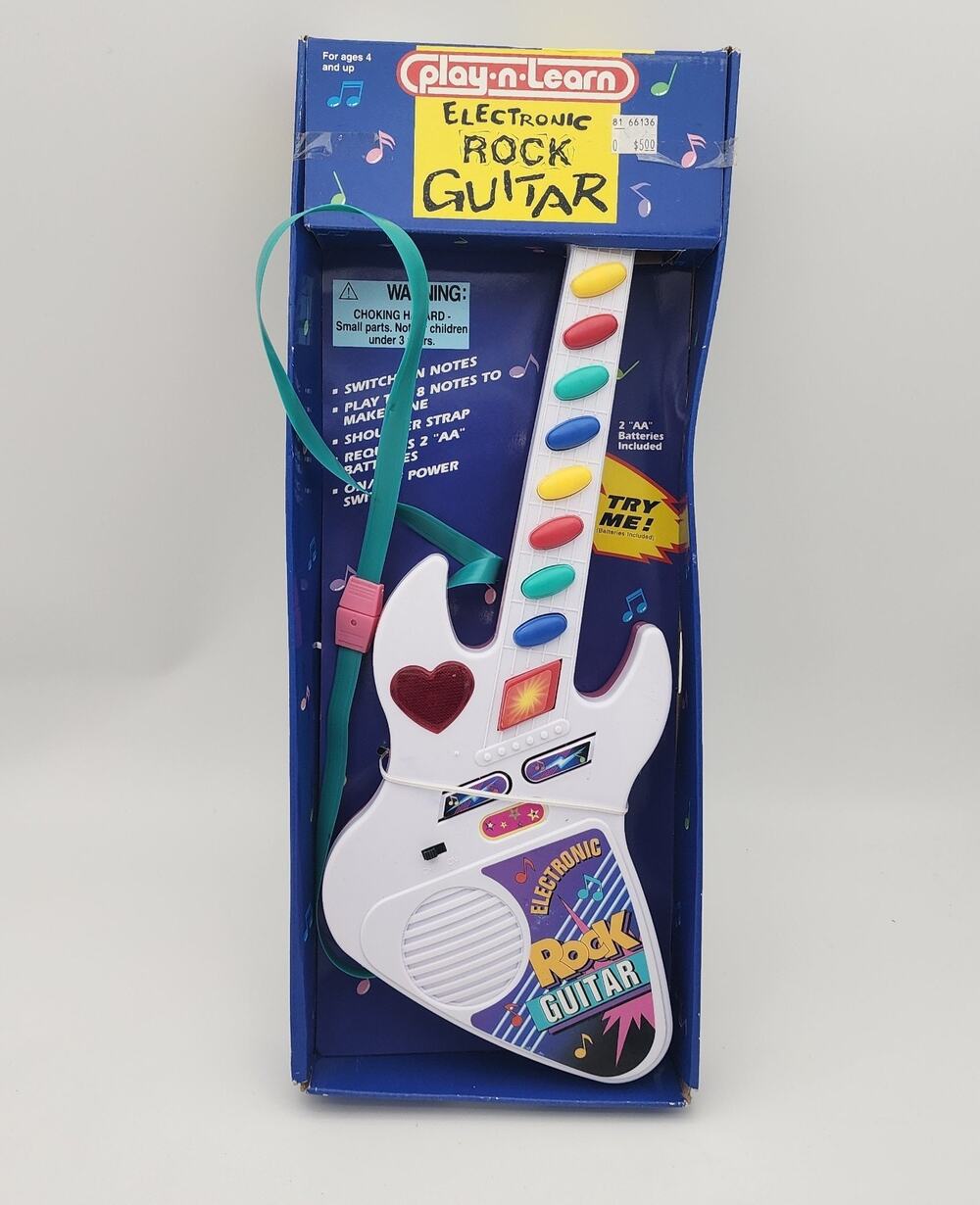 1997 Vintage Toy Electronic Play N Learn Rock Guitar RANDTOYS NOS